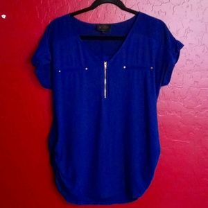 Sweet Wanderer maternity top, Navy Blue, Large